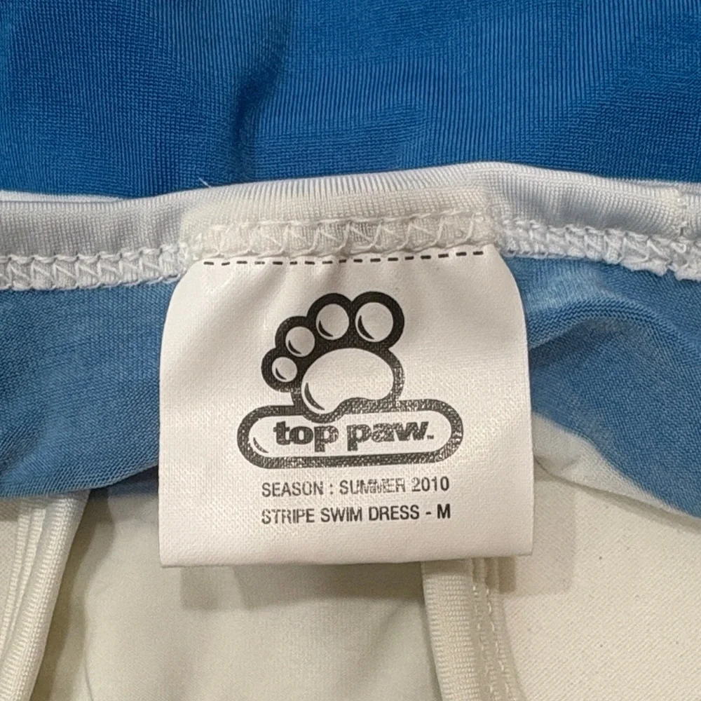 Top Paw Blue & White Striped Dog Ruffle Dress